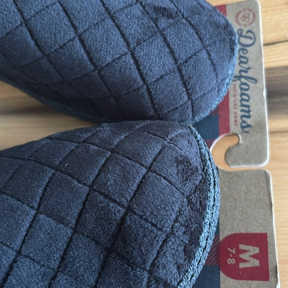 NWT Dearfoams Women's Memory Foam Washable Leslie Clog House Slipper, black 7-8 - Picture 6 of 8